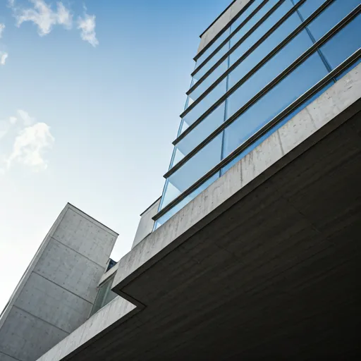Building facade, as seen from the ground