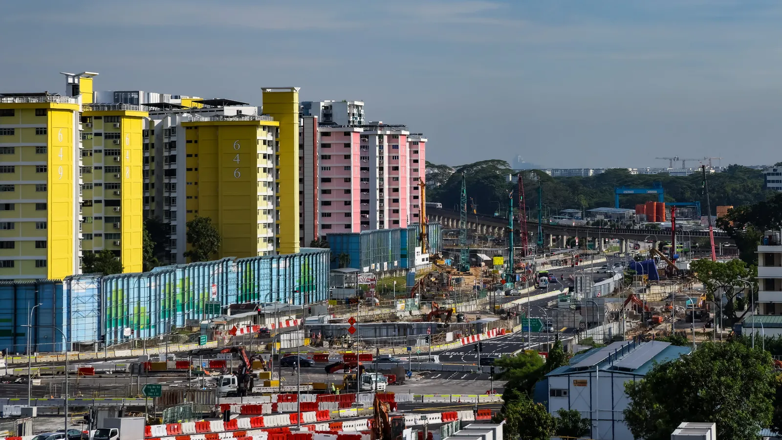 Singapore MRT Construction zone.